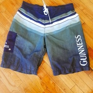 Guinness Official Men's Green Black Board Shorts Swim Trunks Mens X-Large